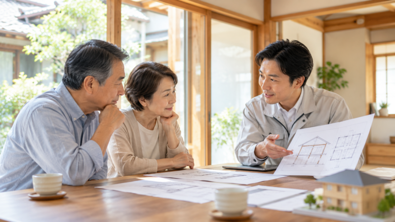 相談→診断→補強計画→工事の流れ図